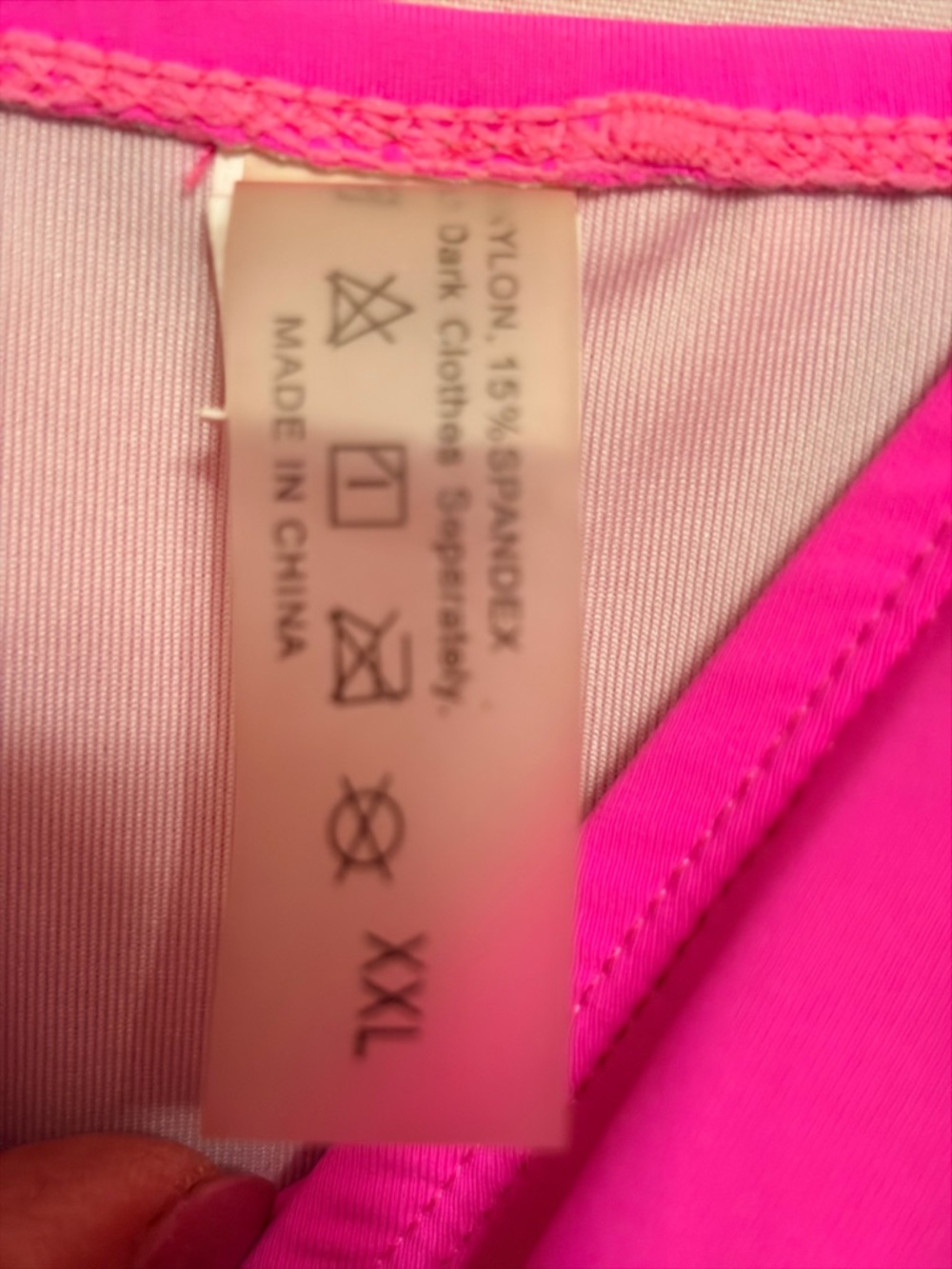 Hot Pink Ruffle Tankini Top - Picture 3 of 8